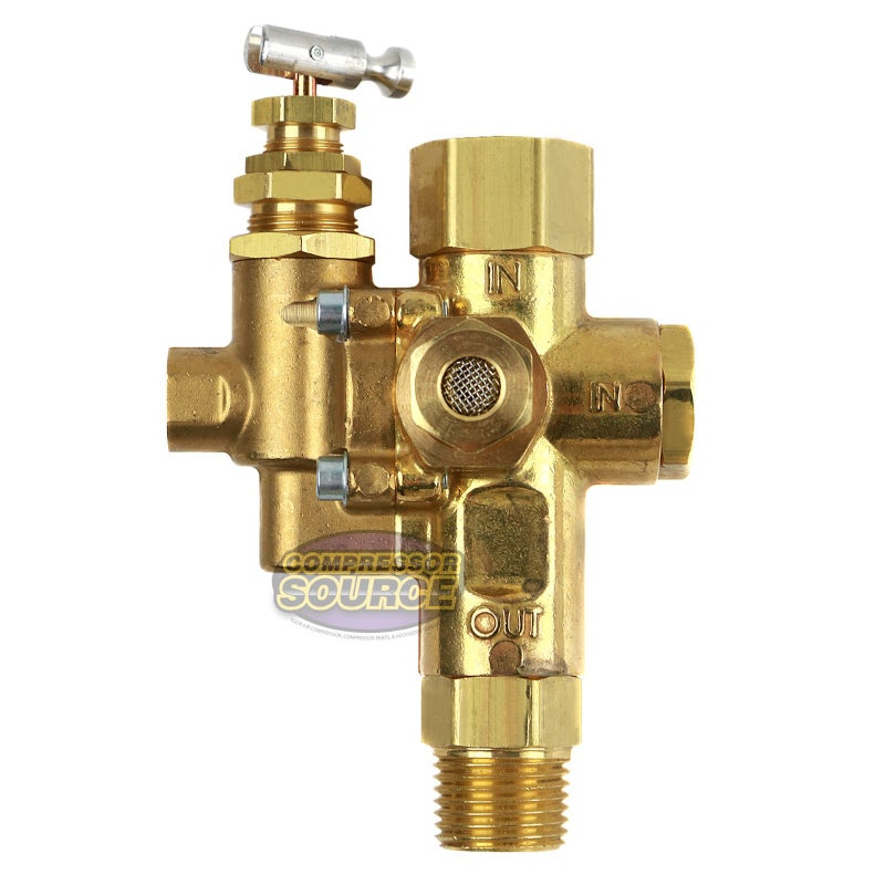 conrader Air Compressor Pilot check valve unloader combination gas discharge 95-125 1/2" FPT TOP INLET X 1/2" MNPT OUTLET FOR GAS COMPRESSORS - Image 2